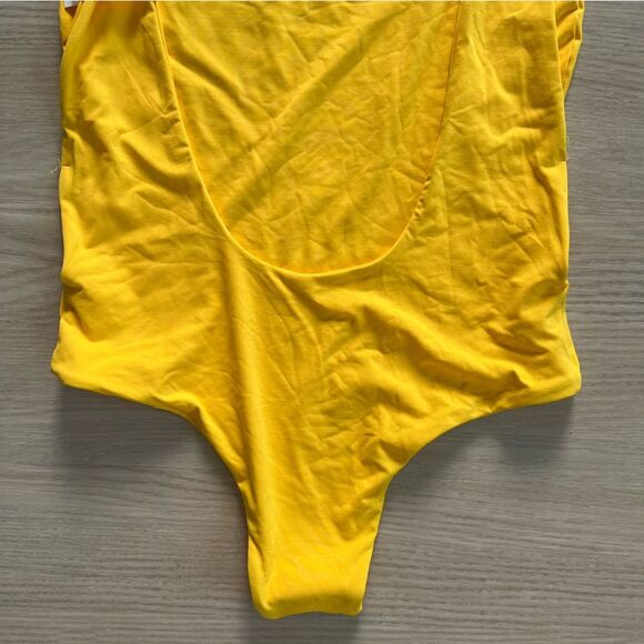 NWT Manebi Cut-out One Piece Yellow Swimsuit Bathing Suit Size M - Picture 6 of 8